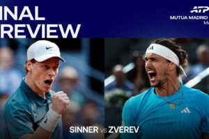 Jannik Sinner and Alexander Zverev will meet in the final of the Mutua Madrid Open, having previously competed in four consecutive ATP Masters 1000 events. The match will take place on Sunday, no earlier than 5:00 PM CEST.